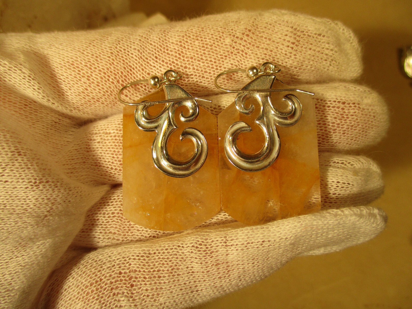 Jay KIng DRT HSN Sunshine Quartz Sterling Silver Pendant and Earring Set