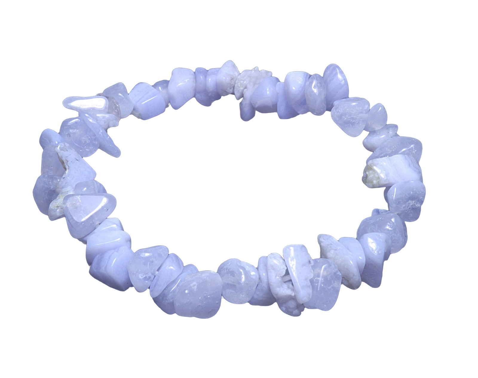Chalcedon blau Splitterarmband Edelstein Armband Steinarmband Heilstein dehnbar