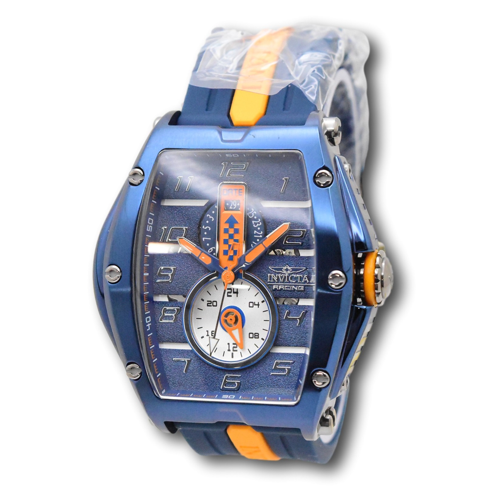 Invicta S1 Rally Diablo Racing RPM Men’s 50mm Blue & Orange Quartz Watch 47388