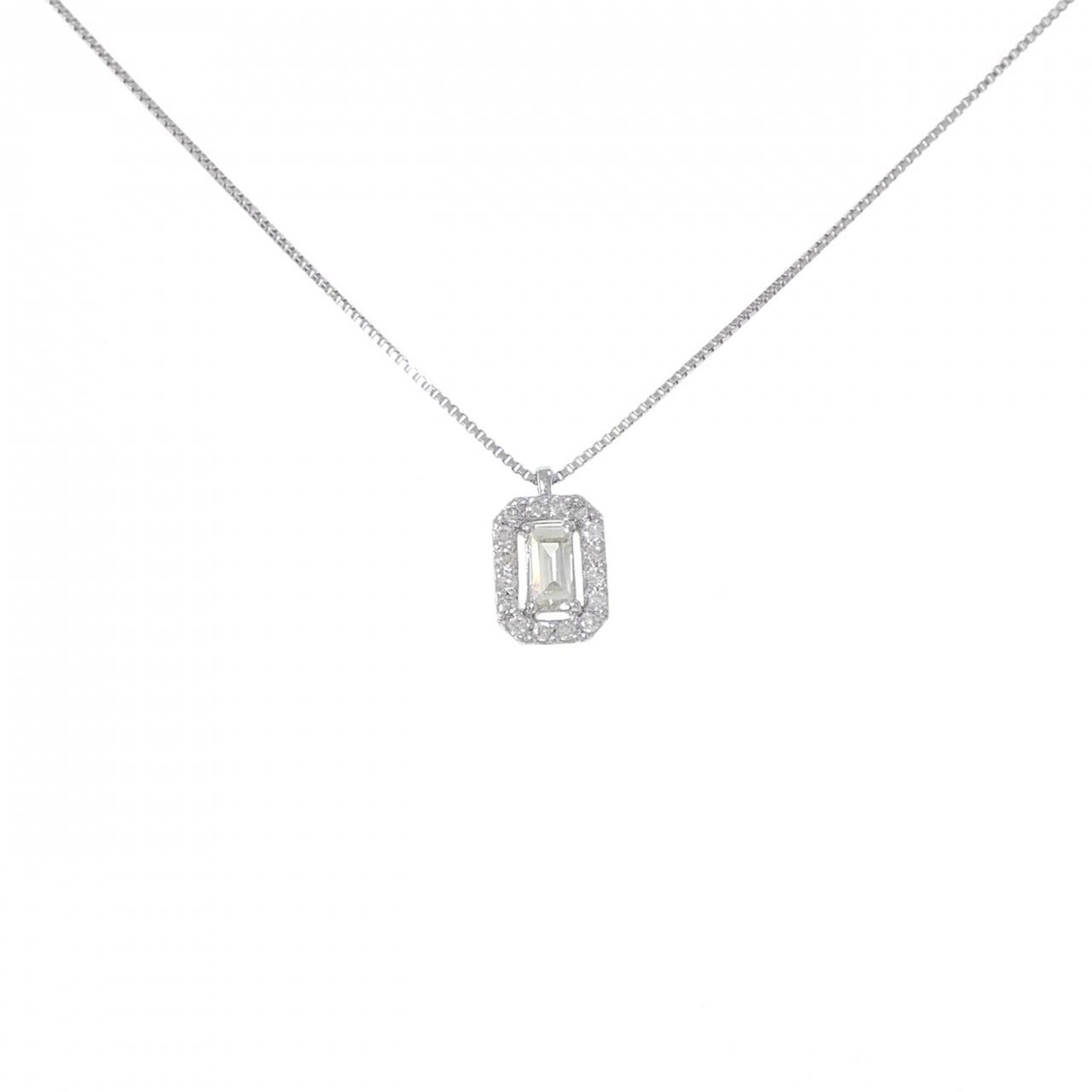Authentic PT950/PT850 Diamond Necklace 0.17CT #230-000-353-1333