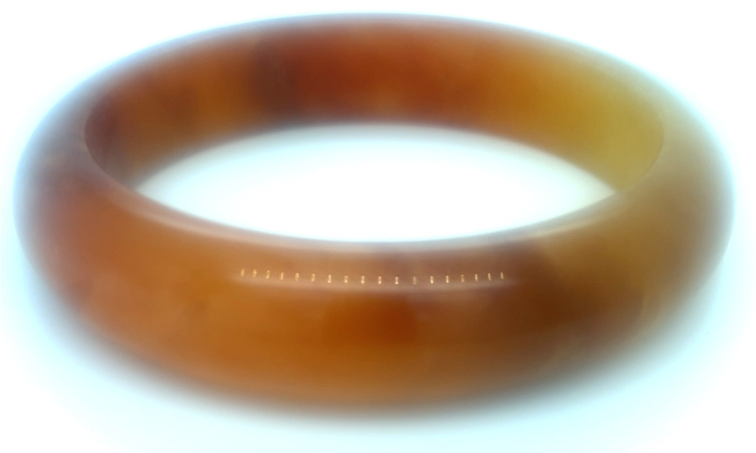 Grade A Orange Peach Jadeite Bangle 61mm