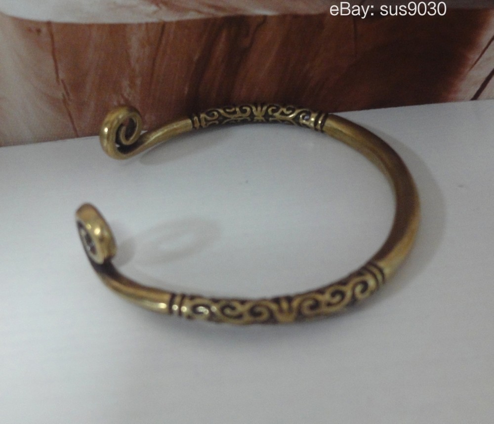 Solid Brass Sun Wukong Monkey King Adjustable Bangle Bracelet