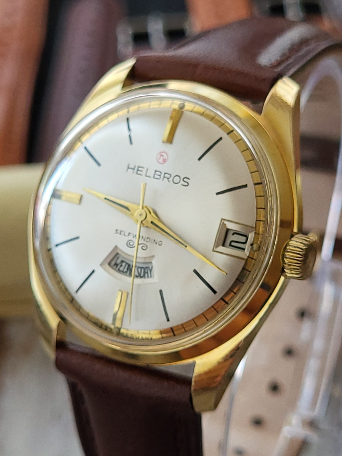 Helbros automatic D/D mens vintage G.P watch (just fully serviced).