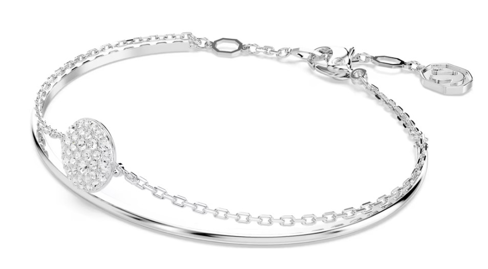 Swarovski Sublima bangle White, Rhodium plated- 5683447 DISPLAY