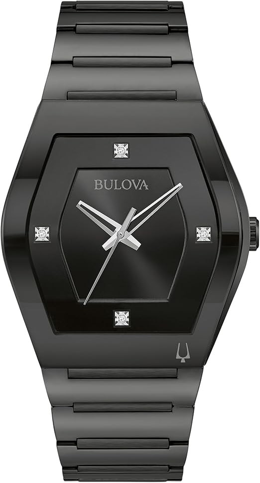Bulova Gemini Diamond Stainless Steel Mens Watch