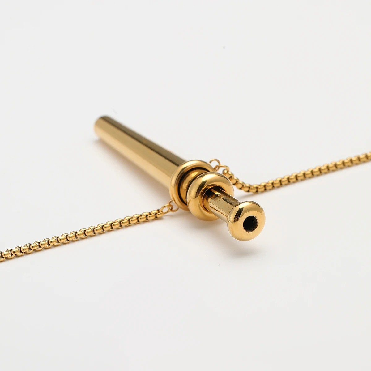 Incognito Clone Bump Snuff Straw Necklace In Rose Gold Large New