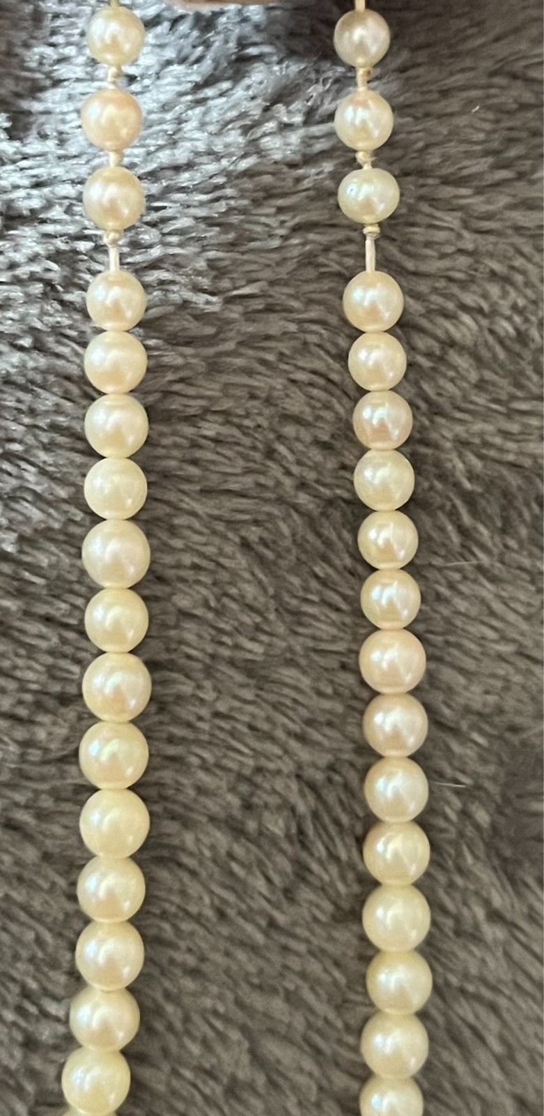Art Deco Graduated Akoya Pearl Necklace 3.6-7.2mm 45.5cm Silver Marcasite Clasp