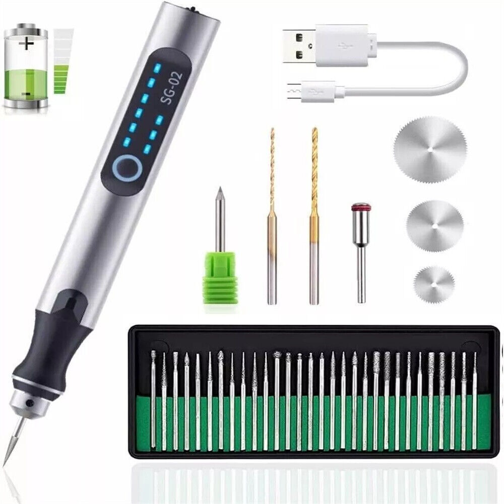 Cordless Electric Mini Drill Grinder Engraving Pen Variable Speed Rotary Tools