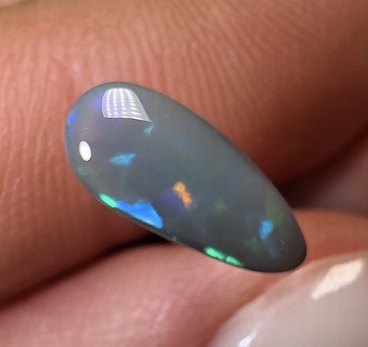 Natural Solid Australian Dark Opal 0.55ct, Lightning Ridge, jewelry making stone
