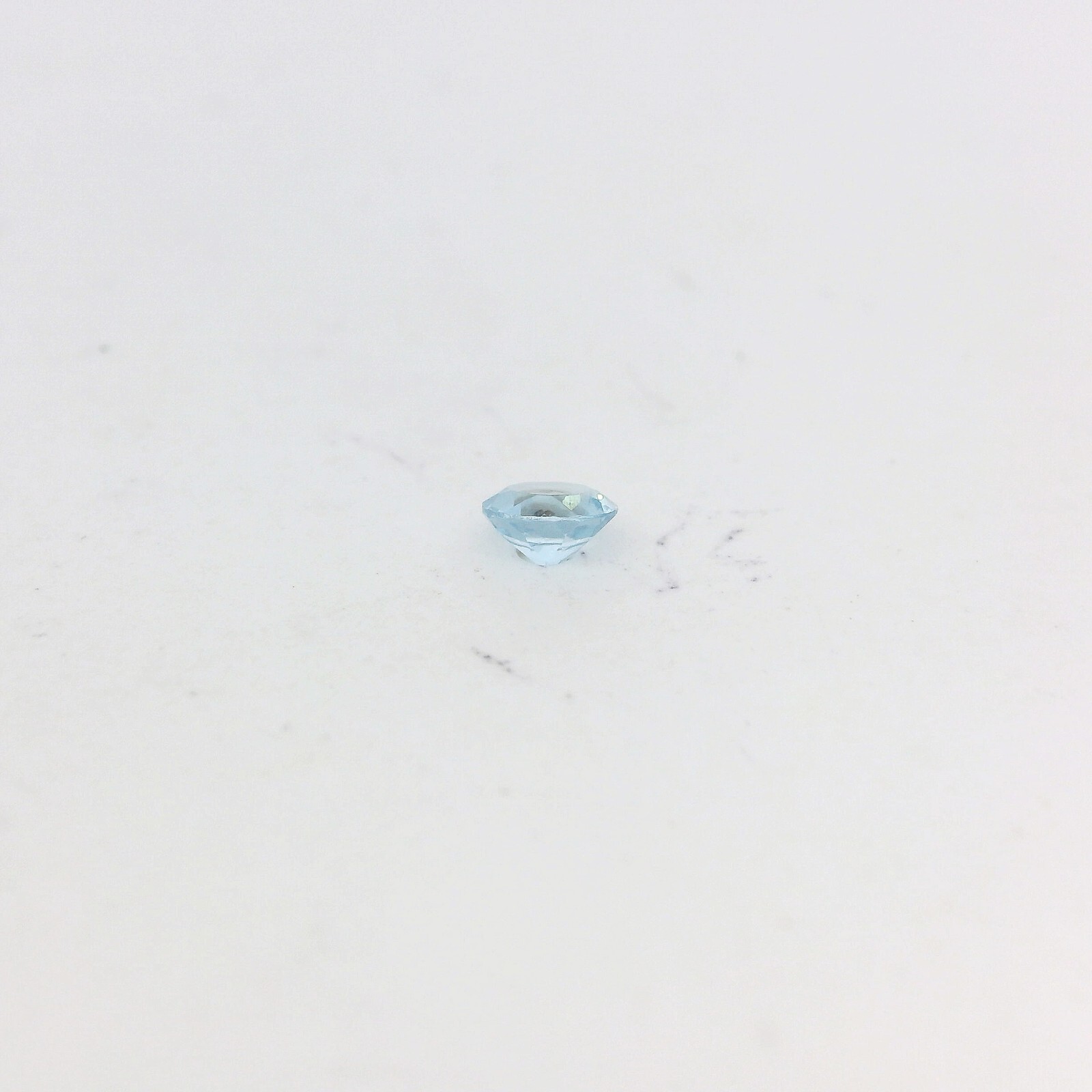 0.23ct Round Cut Lab Created Light Blue Aquamarine Gemstone 3.5mm