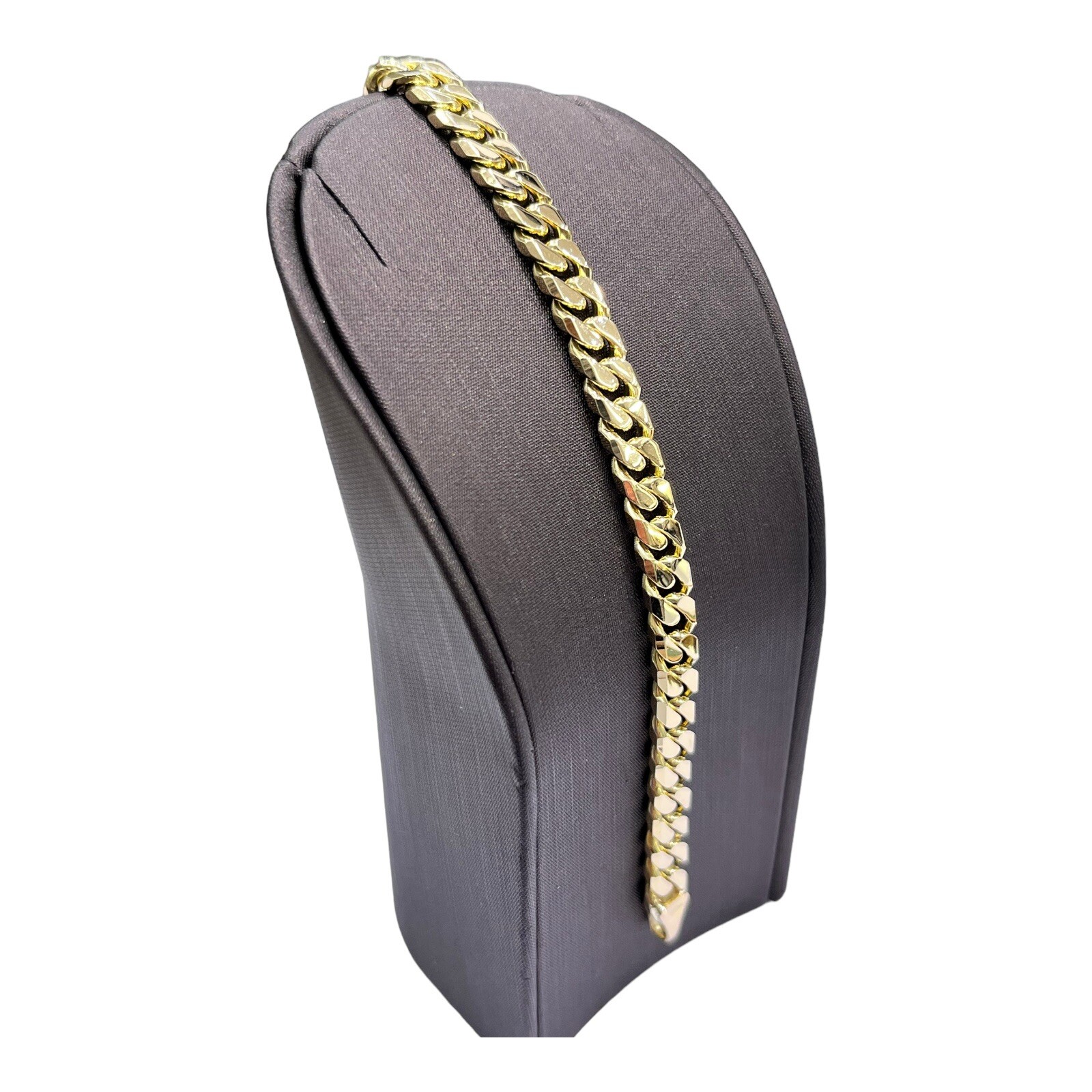 18ct 18k Yellow Gold Curb Cuban Link Bracelet 38.42 Grams 23cm 7mm Wide. New