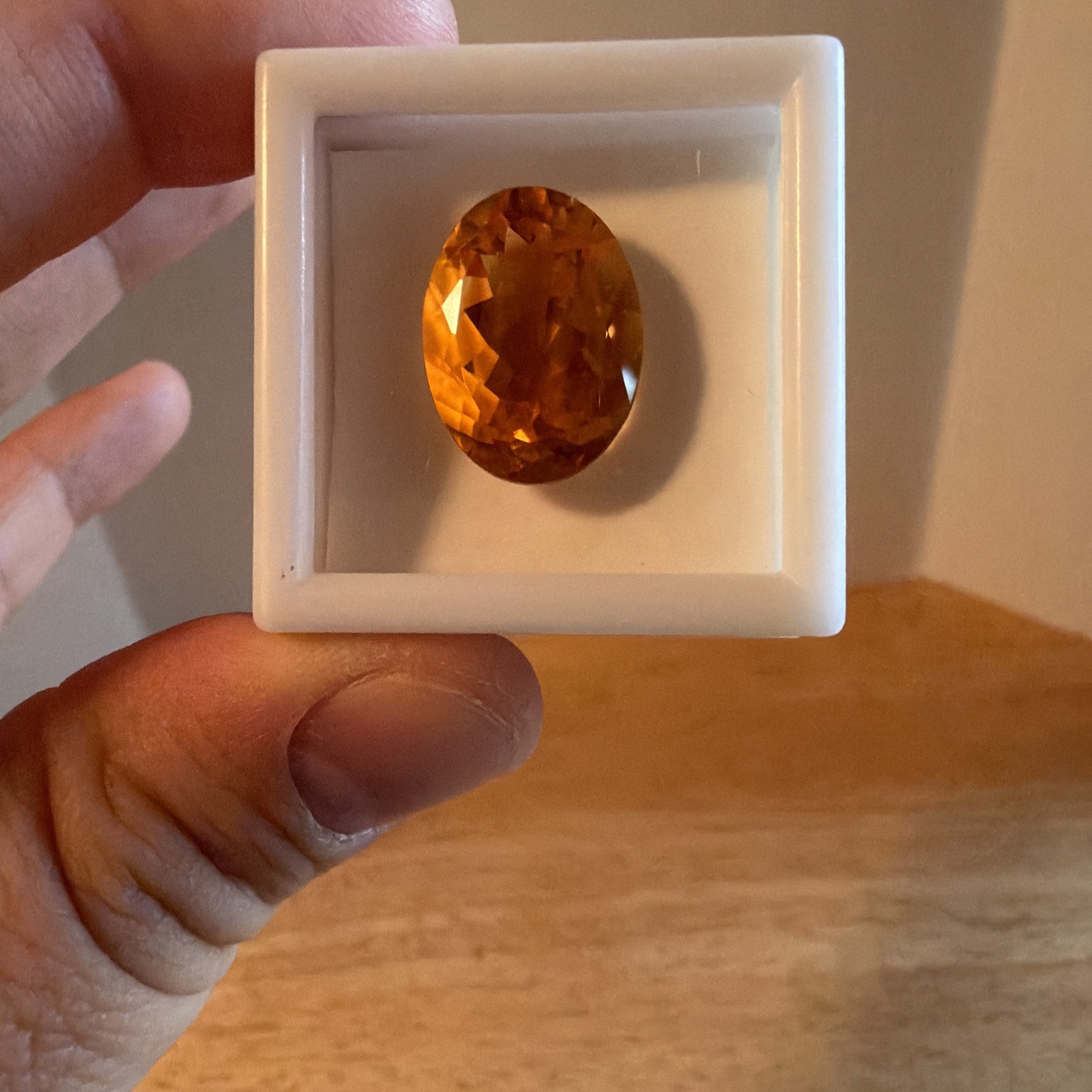 Natural Yellow Citrine 20x15mm Cut 13.25 Ct Oval Loose Gem Stone