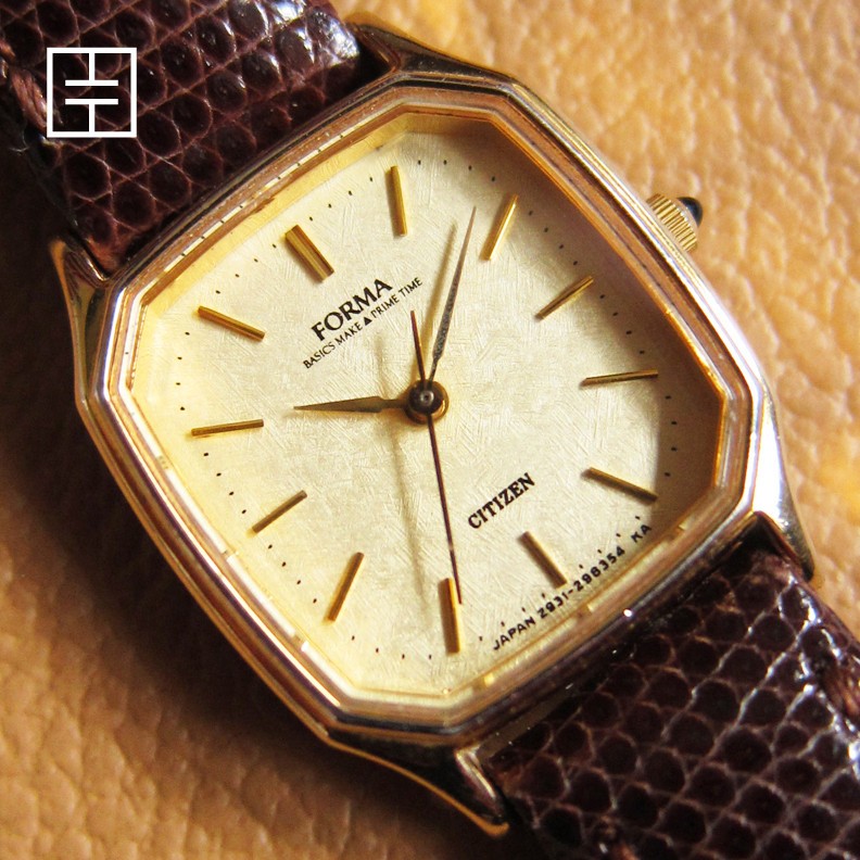 CITIZEN Forma 2931-296052 TA Gold-tone Ladies Quartz Watch w/ Gold Dial (JAPAN)