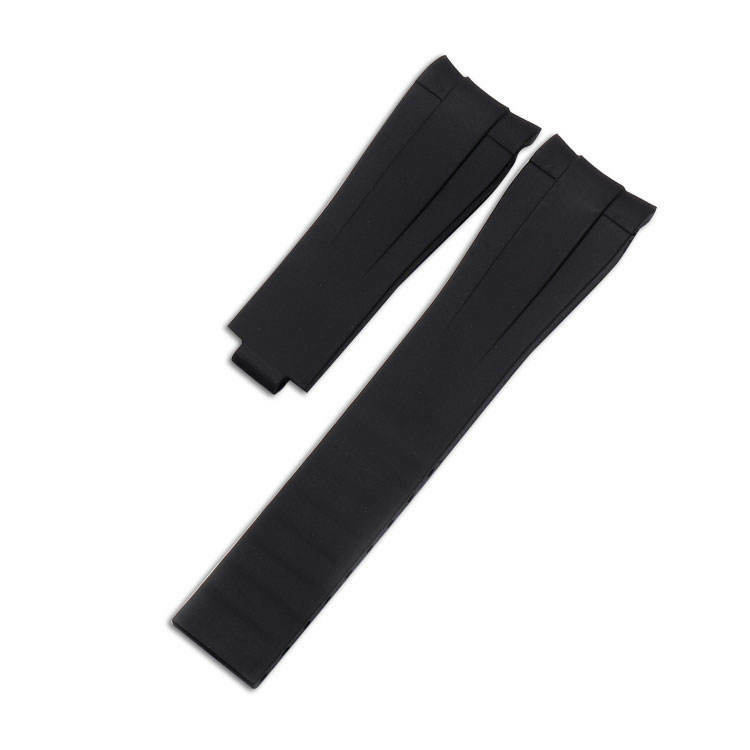 20MM RUBBER STRAP BAND FOR ROLEX DATEJUST SUBMARINER GMT DAYTONA EXPLORER BLACK
