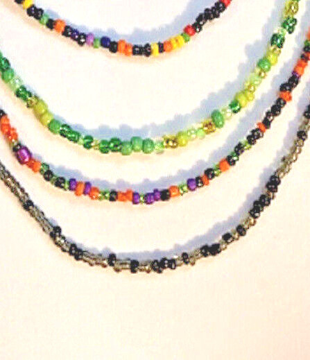 STRONG Delicate Seed Bead ankle wrist bracelet anklet 7-8-9-10-11″ HANDMADE USA