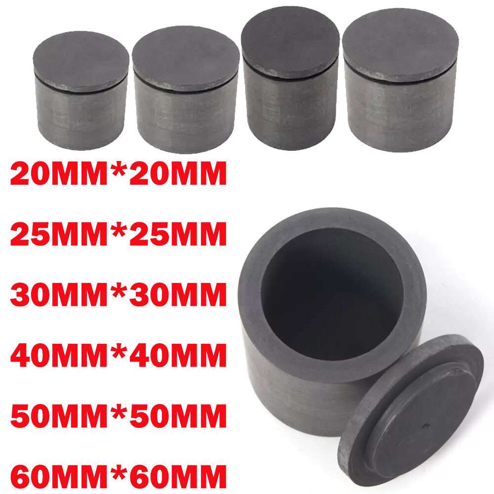 20/25/30/40/50/60mm Graphite Ingot Crucible Mould Melting Casting Refining NEW