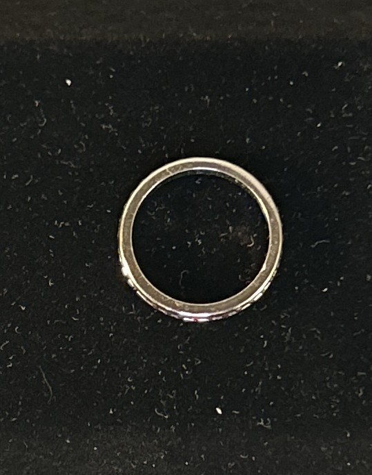 VTG Red Ruby (tested) July Eternity Sterling Silver Stackable Band Ring Size 6