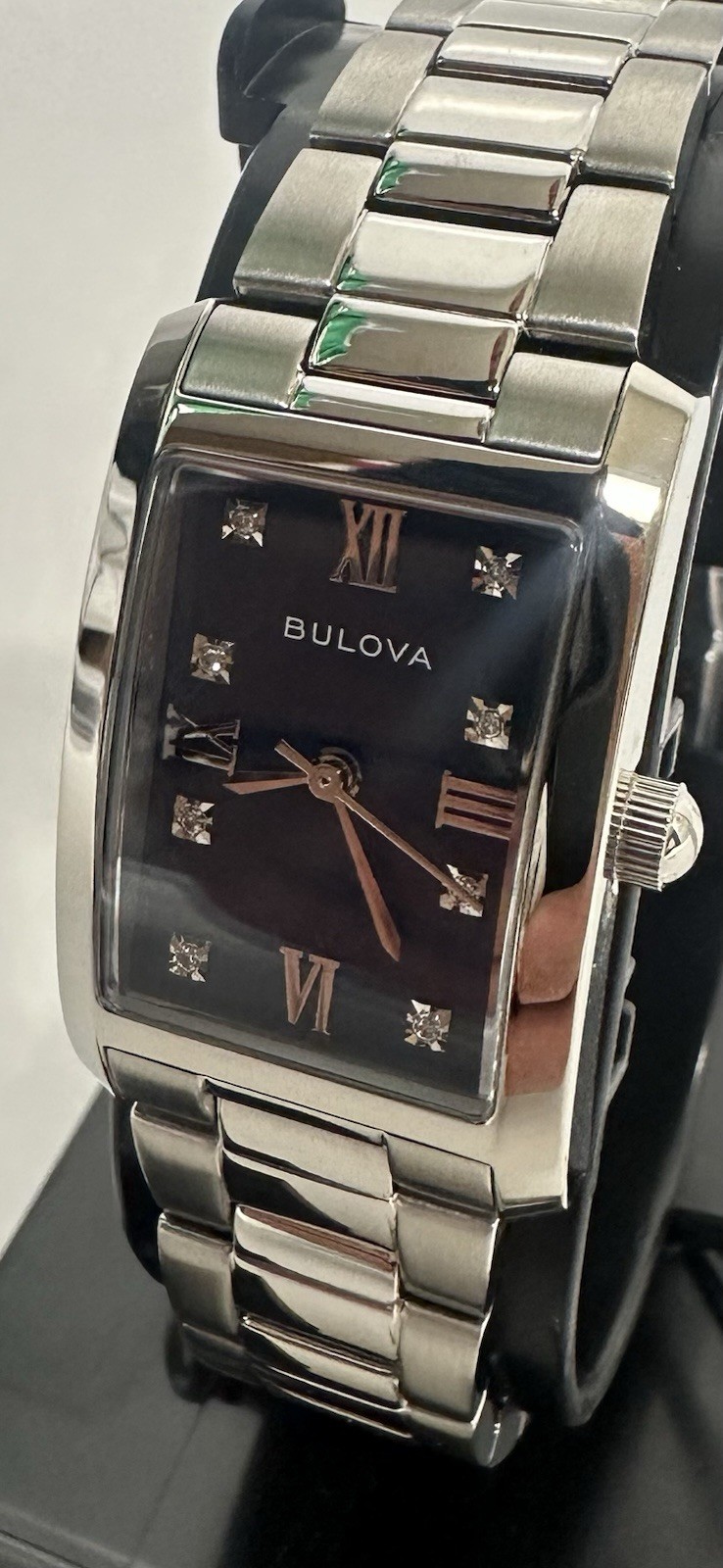 Bulova 96P262 Classic Blue Abalone Diamond Ladies Watch New No Box Quartz