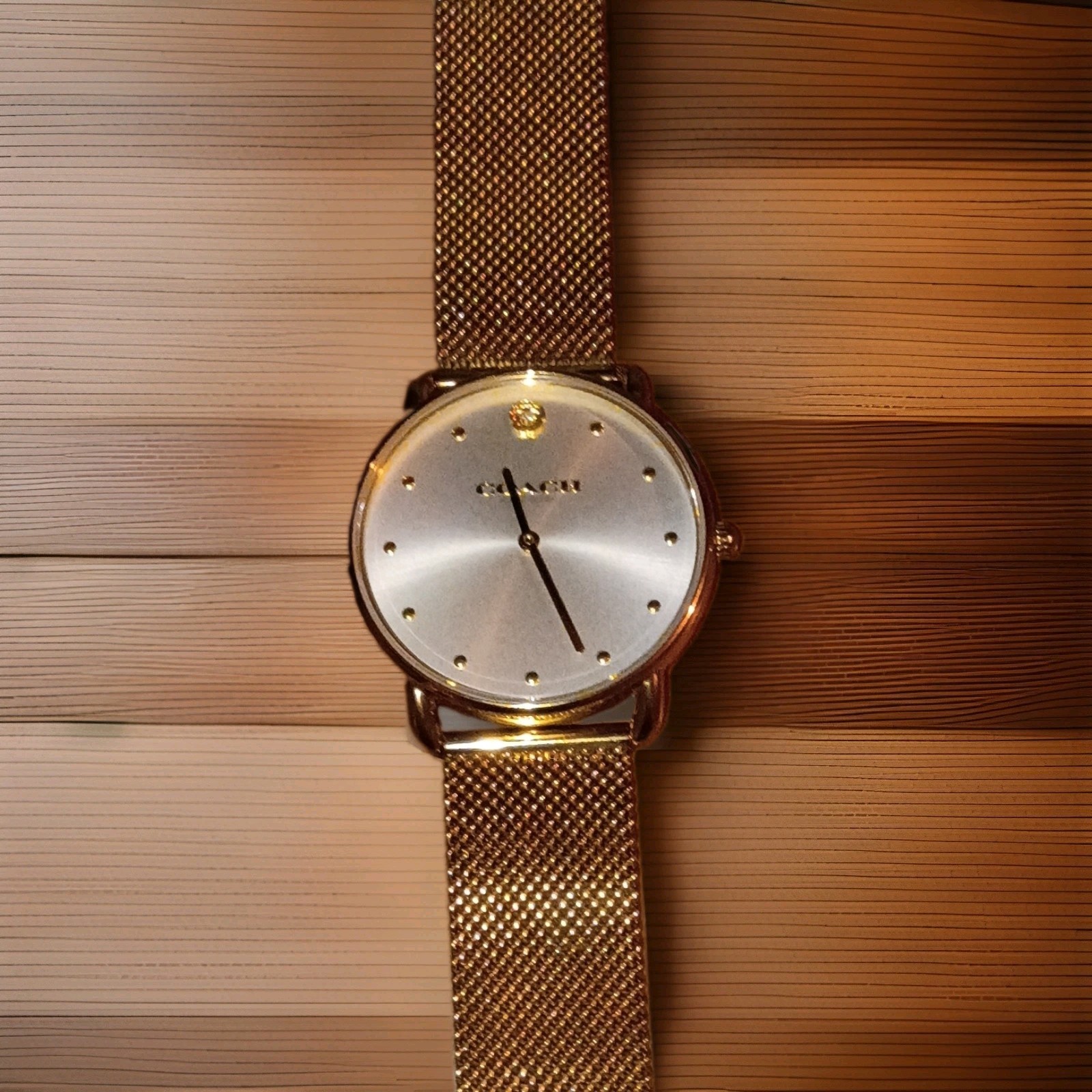 Coach Women’s Elliot Gold Tone Stainless Steel Bracelet Watch