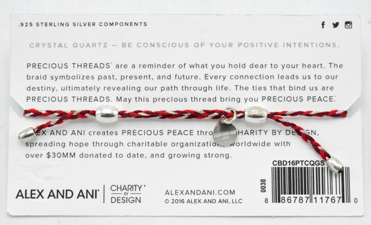 Lot of 50 Alex and Ani Precious Threads Earth Sultry Sterling & Quartz Bracelets