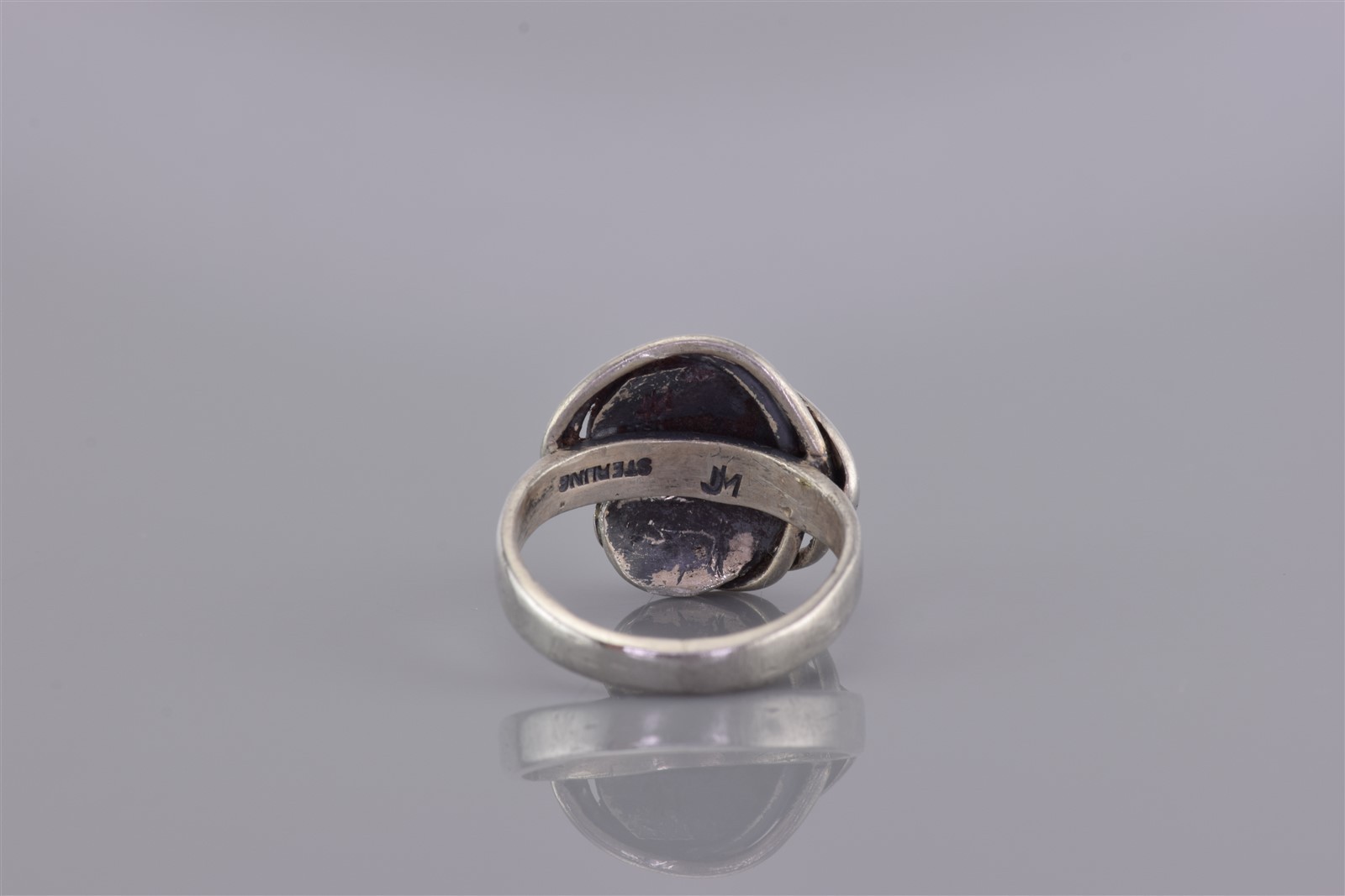 Vintage Sterling Silver 14mm Wrap Around Beaded Band Ring 925 Sz: 4