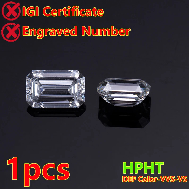 [CVD/HPHT Radiant Emerald] Wholesale 0.08-1ct Loose Lab Diamond Melee DEF VVS-VS
