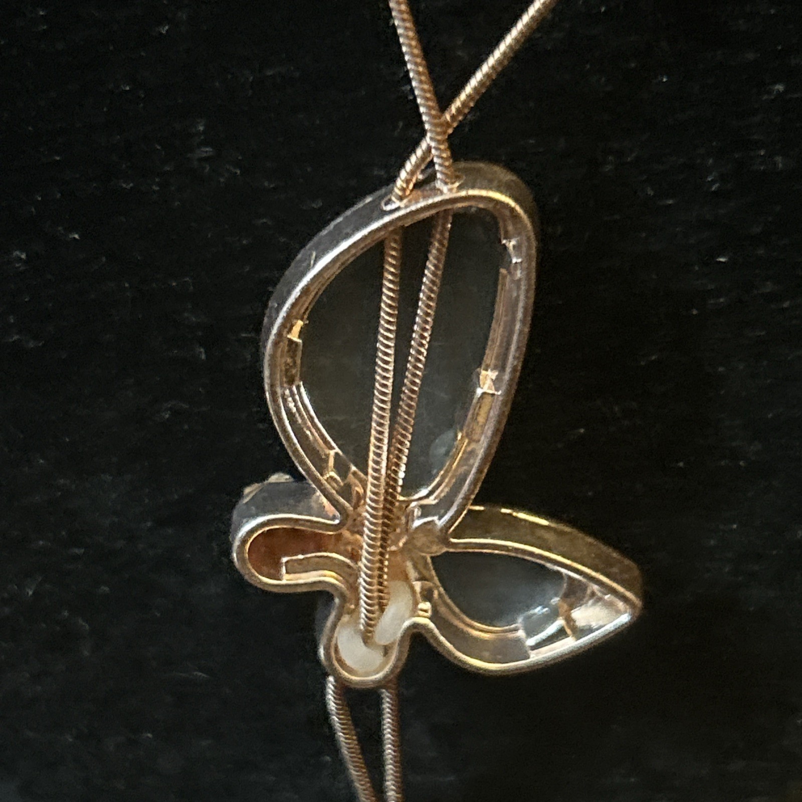 18K Gold Plated Lariat Crystal Butterfly Sweater Chain Pendant Necklace Jewelry