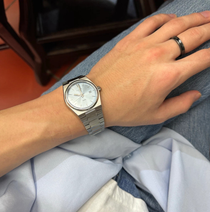 Tissot PRX 35mm Quartz Light Blue Dial Steel Men’s Women’s Watch T1372101135100