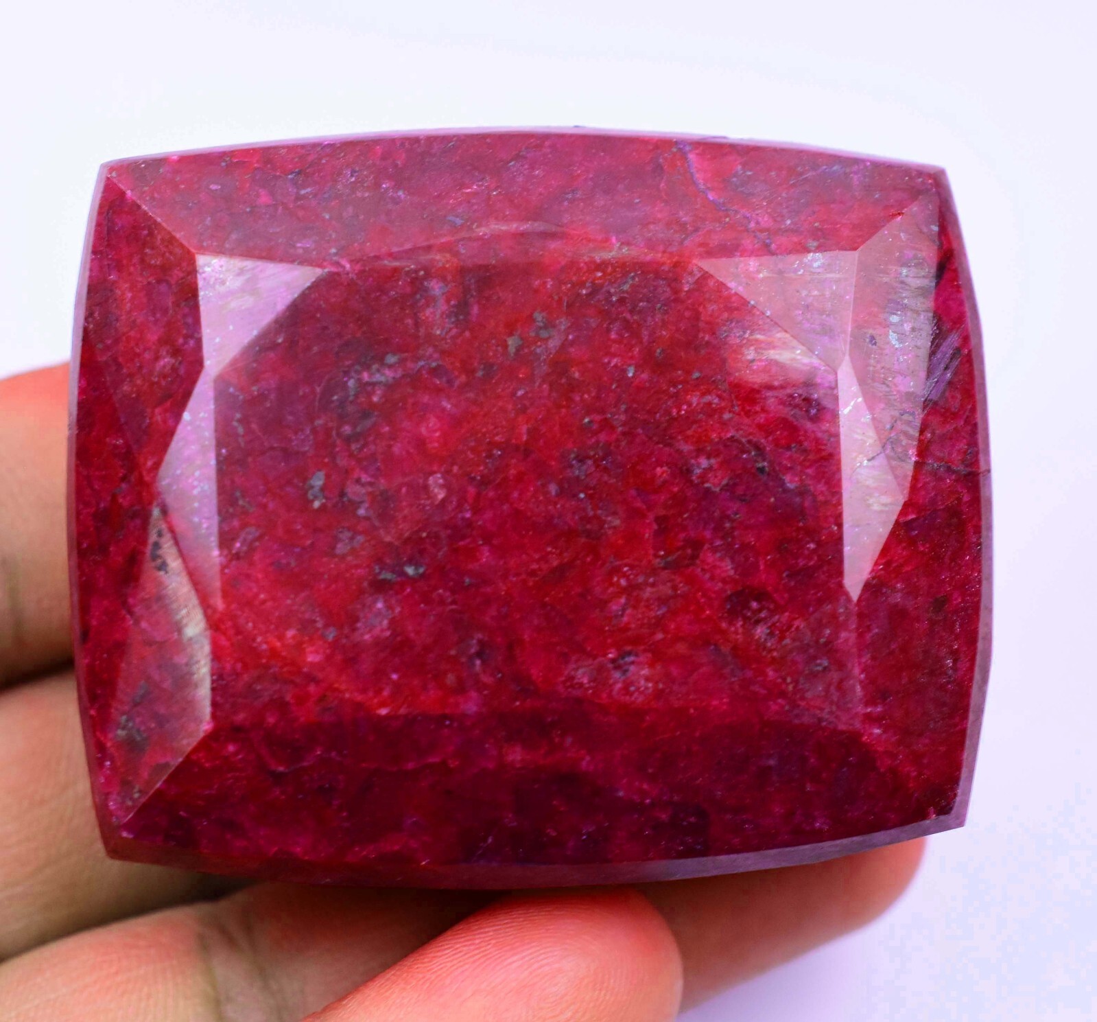715.5 CT Natural Huge Red Ruby Certified Earth-Mined Cushion Cut Loose Gemstone