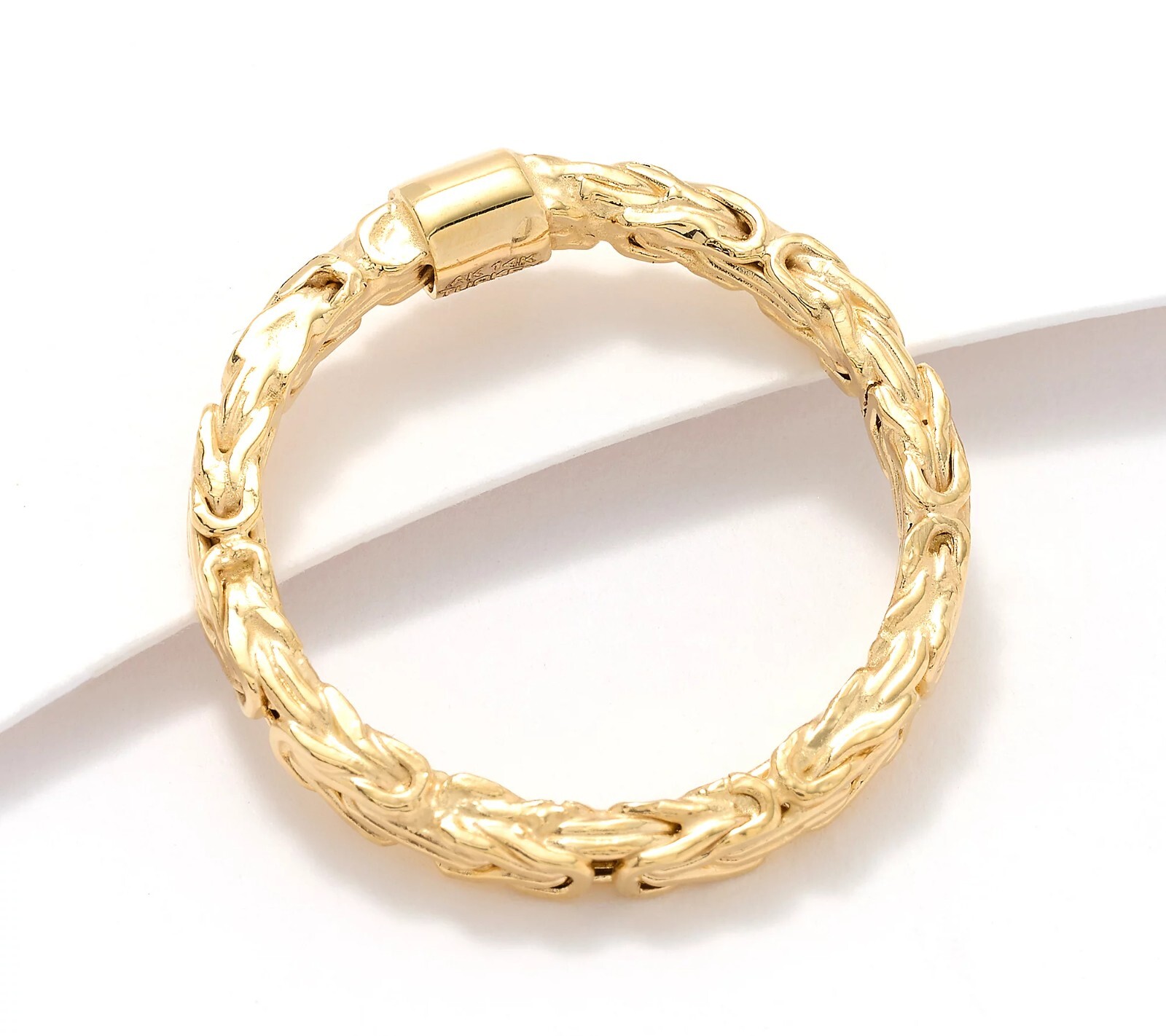 Polished Stackable Byzantine Band Ring Real 14K Yellow Gold Sizes 5 6 9 10
