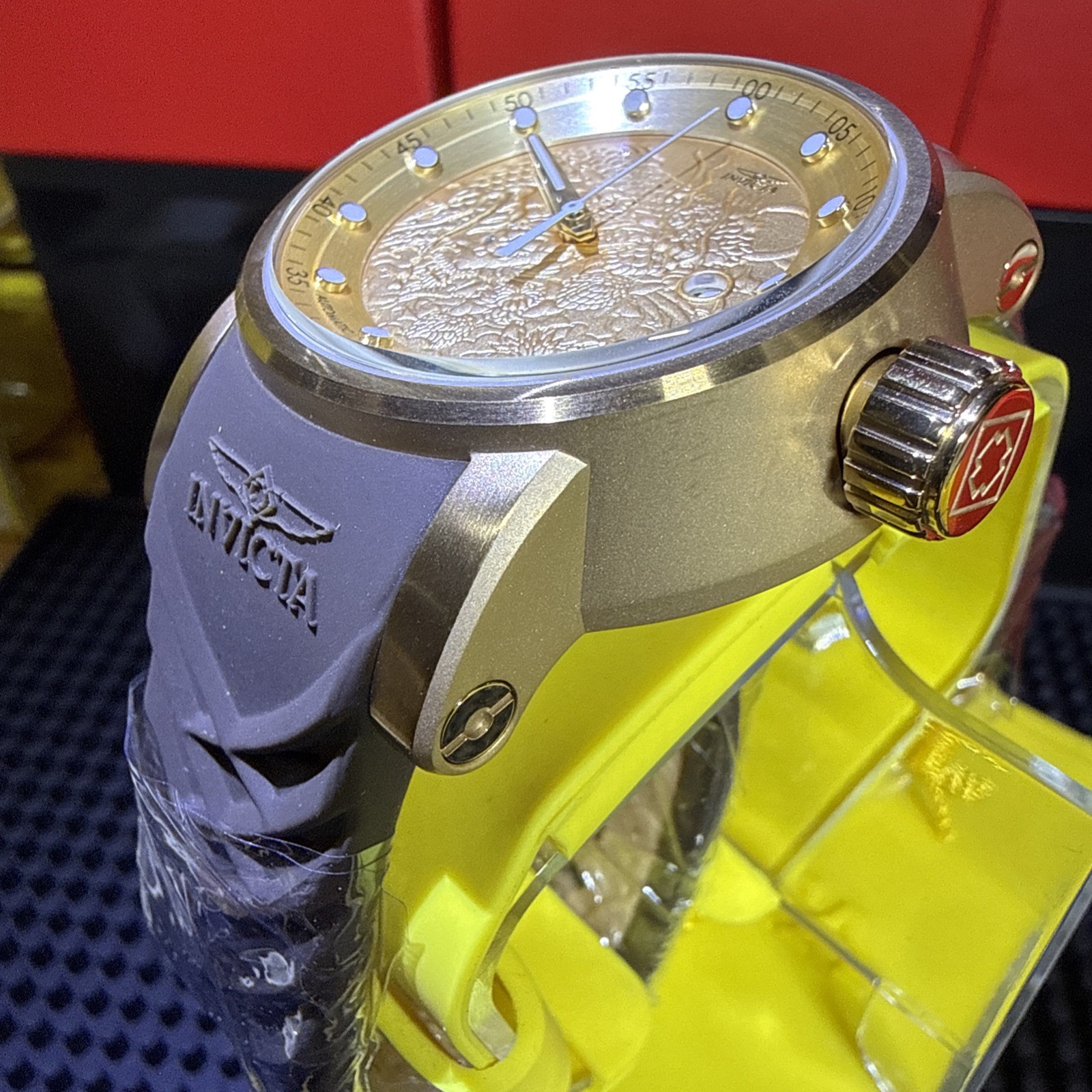 Invicta S1 Rally Yakuza Automatic Men’s Watch – 48mm,Gold, Brown, Beige (12790)