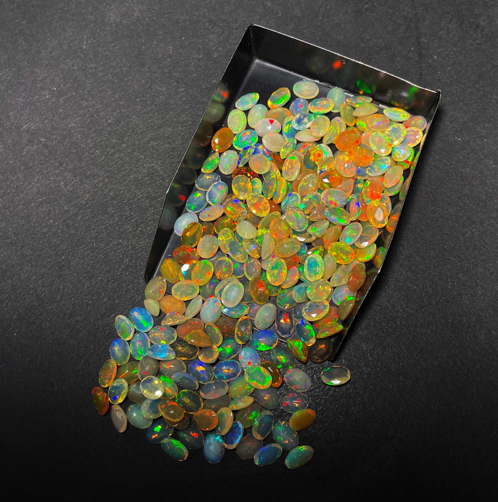 Natural AAA Quality Ethiopian Opal Oval Cut Loose Gemstone 21 Pcs 5×7 MM 10 CT