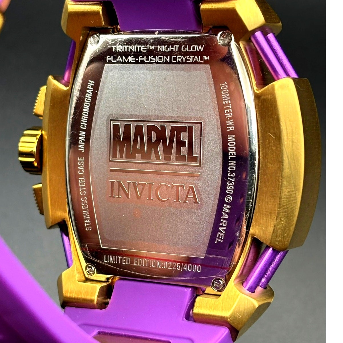 Invicta Marvel Thanos 37390 Limited Edition 53mm Chronograph Watch 225/4000