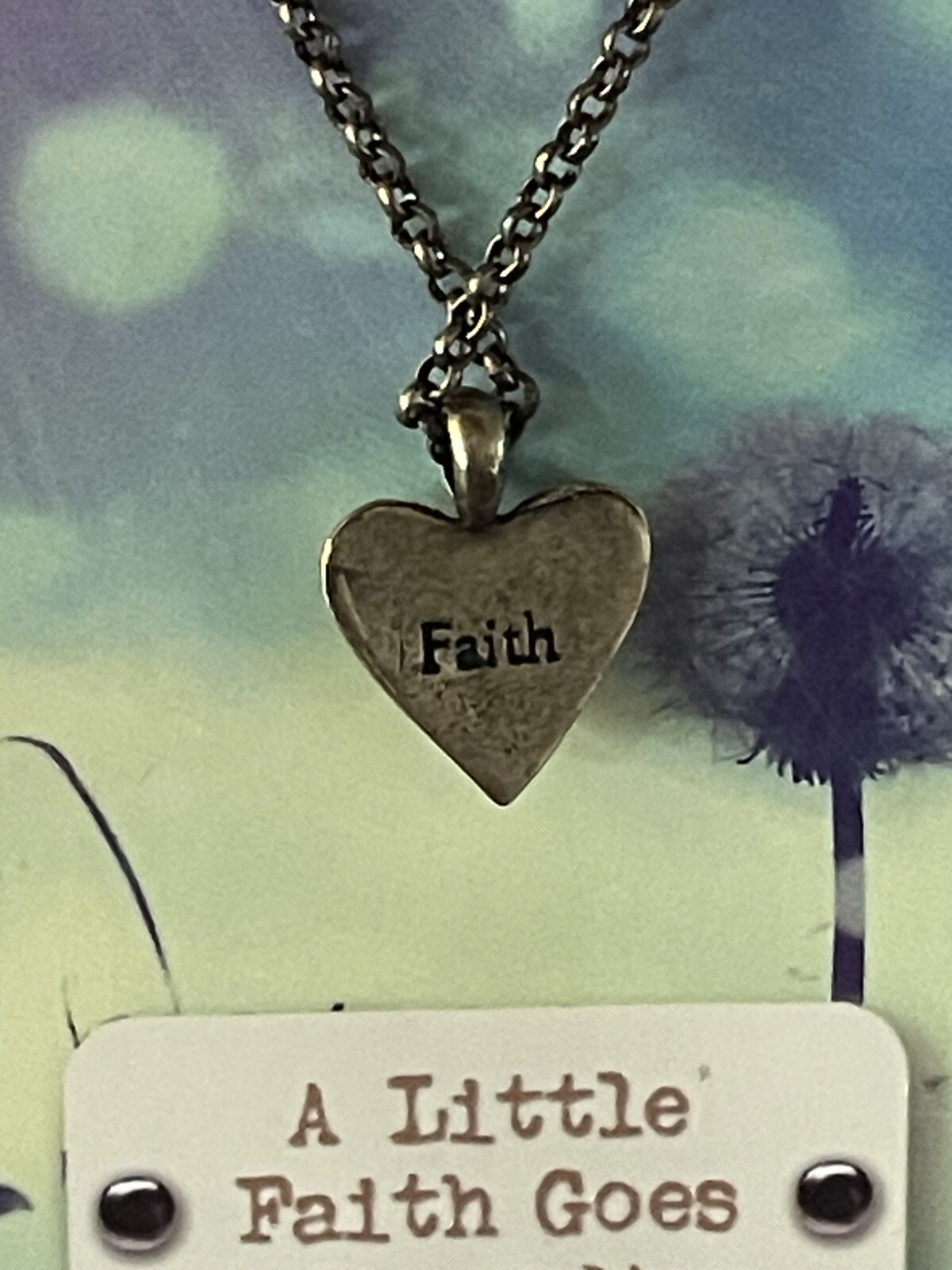 NEW Demdaco Story Hearts Pendant “Faith” Gold Necklace Adjustable 18″ to 20″