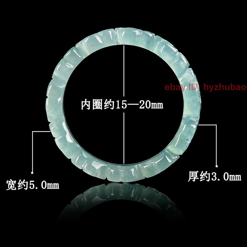 Certified Natural Burma Grade A Jade jadeite Carving Flower Lucky Unisex Ring