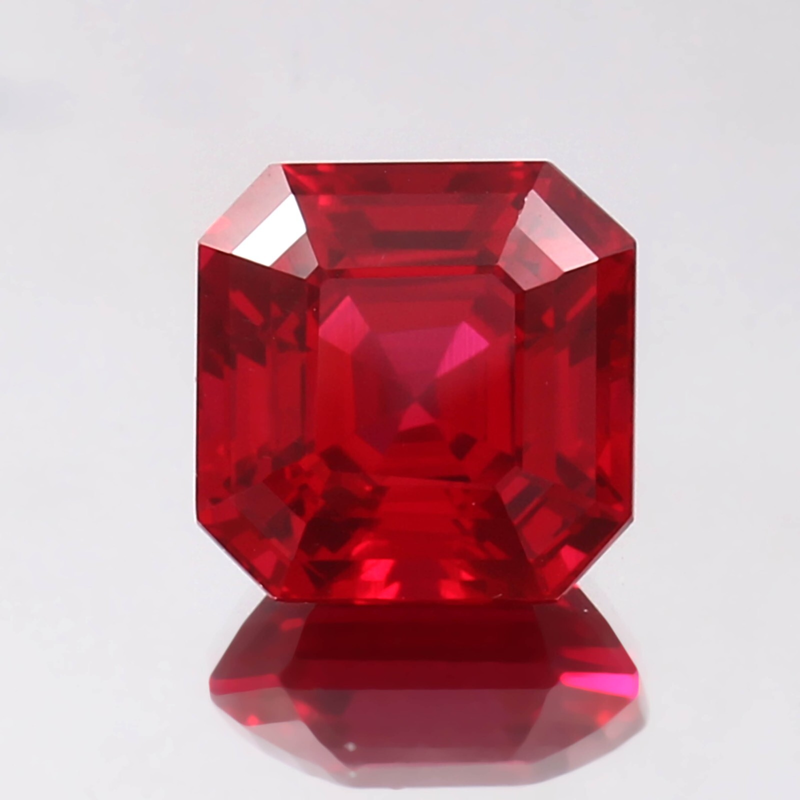 AAA Extremely Beautifull Luster Burma Ruby Loose Asscher Cut Gemstone 12×12 MM
