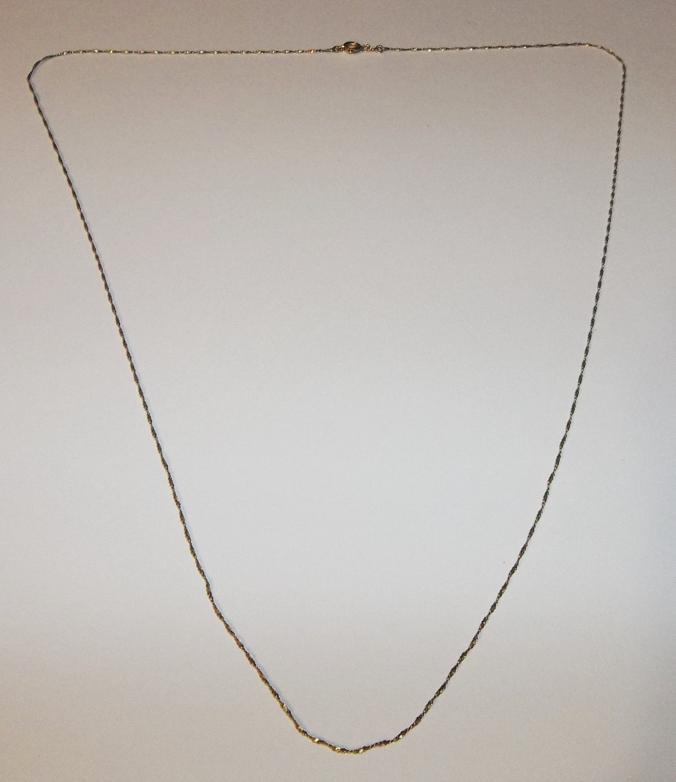 Vintage 1/20 12K Gold Filled 24″ Twisted Chain Dainty Thin Necklace
