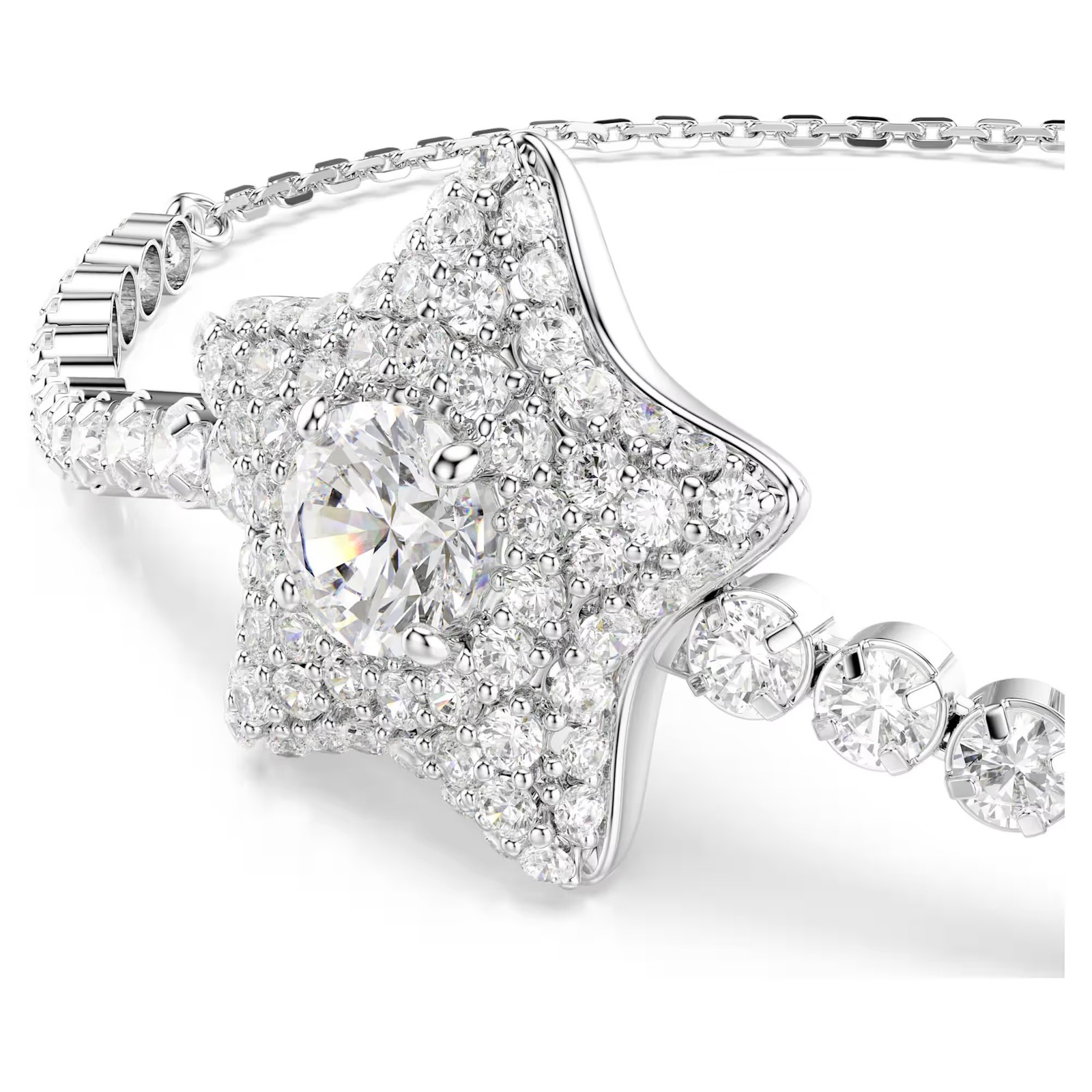 Swarovski Sublima Bracelet, Round Cut, Star, White, Rhodium Plated 5758392