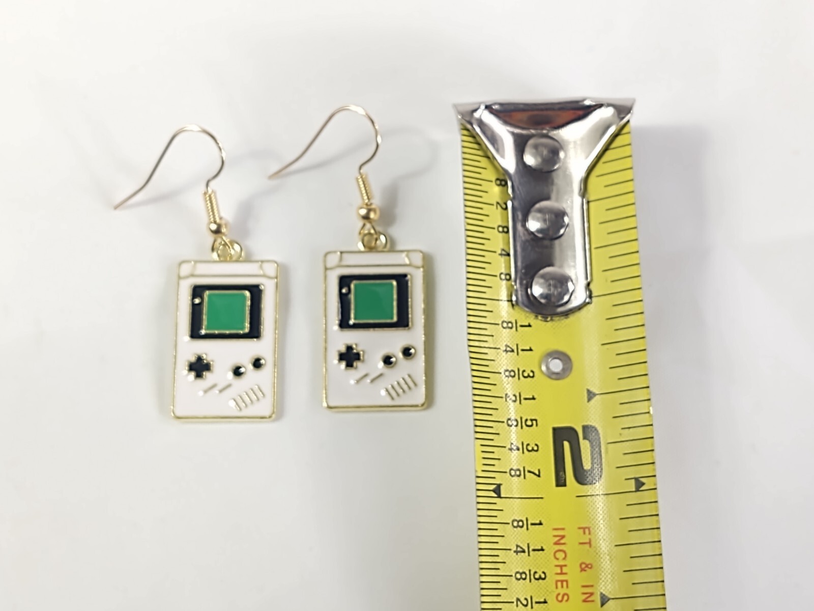 Drop Dangle Pierced Earrings Retro Vintage Handheld Video Game Gameboy Jewelry