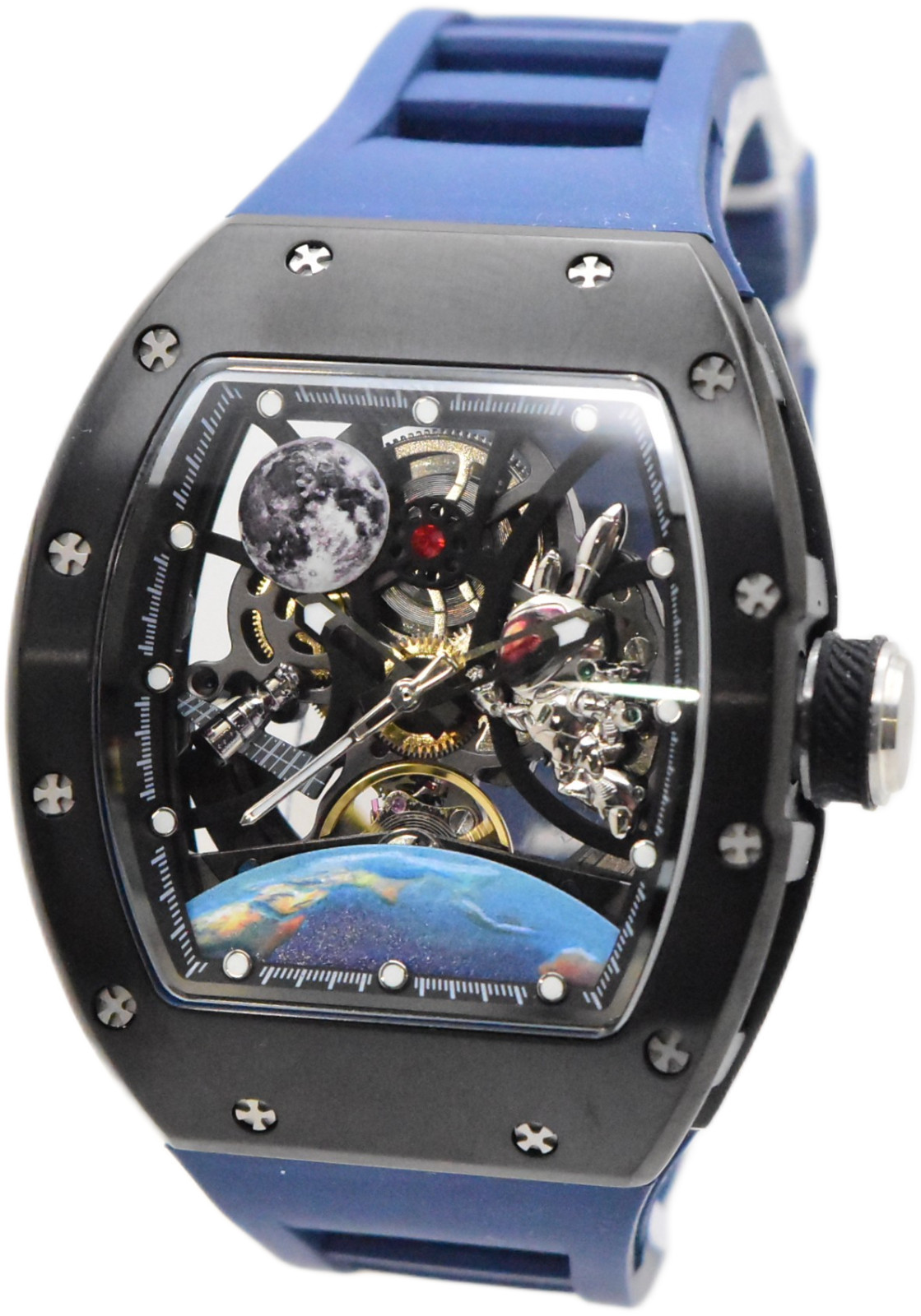 Invicta S1 Rally Interstellar Automatic Men’s Skeleton Dial Watch Blue 49009