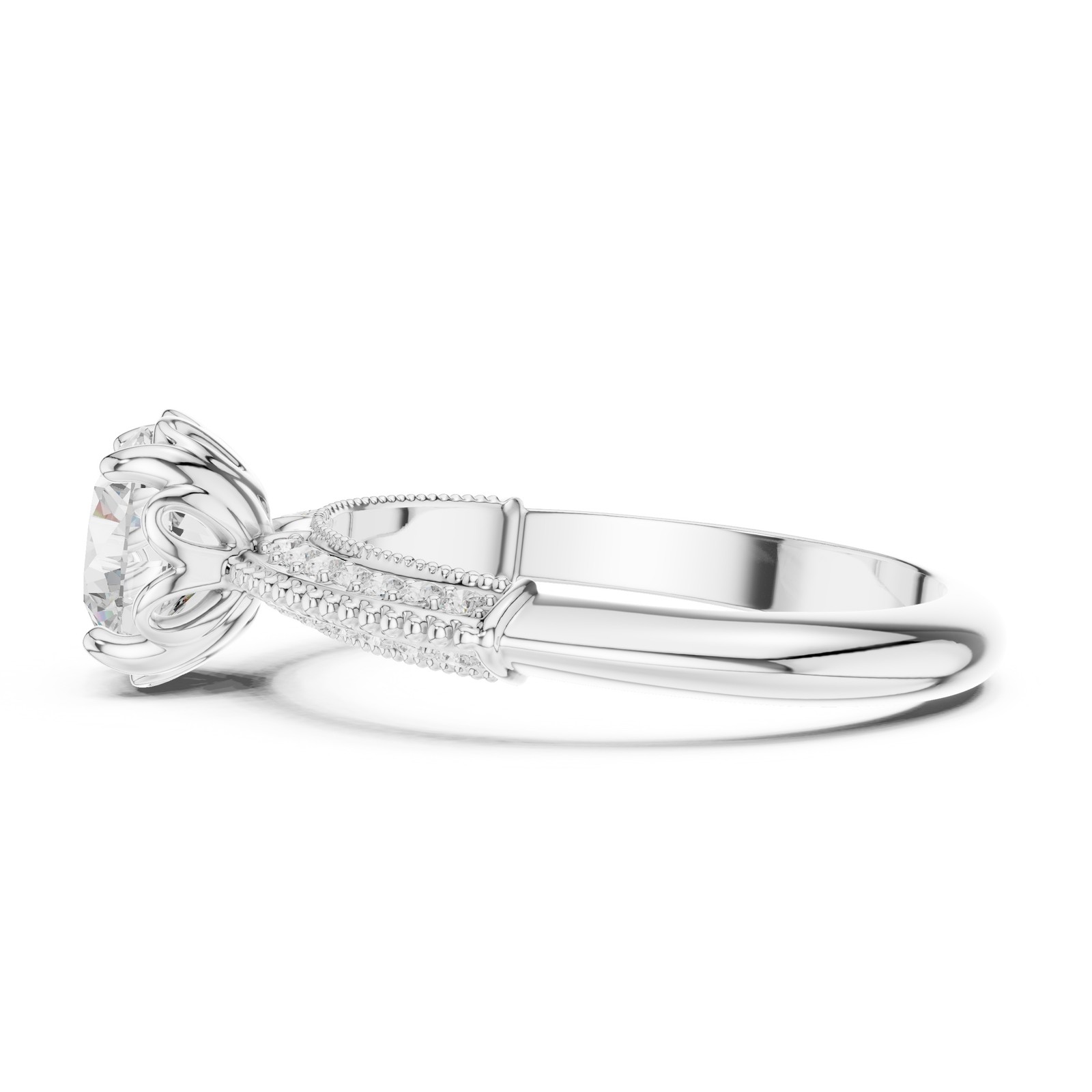 Certified 1.1 Ct Lab Grown Diamond Ring Women Luxury Jewellery 14K Gold Over