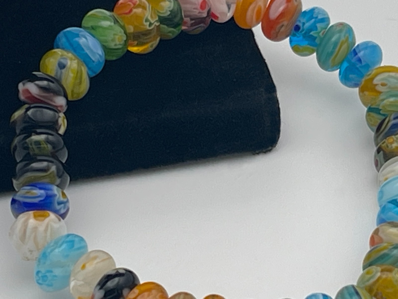 Retired TOUS Carnaval Minifiore Bracelet Murano lampwork & millefiori beads RARE