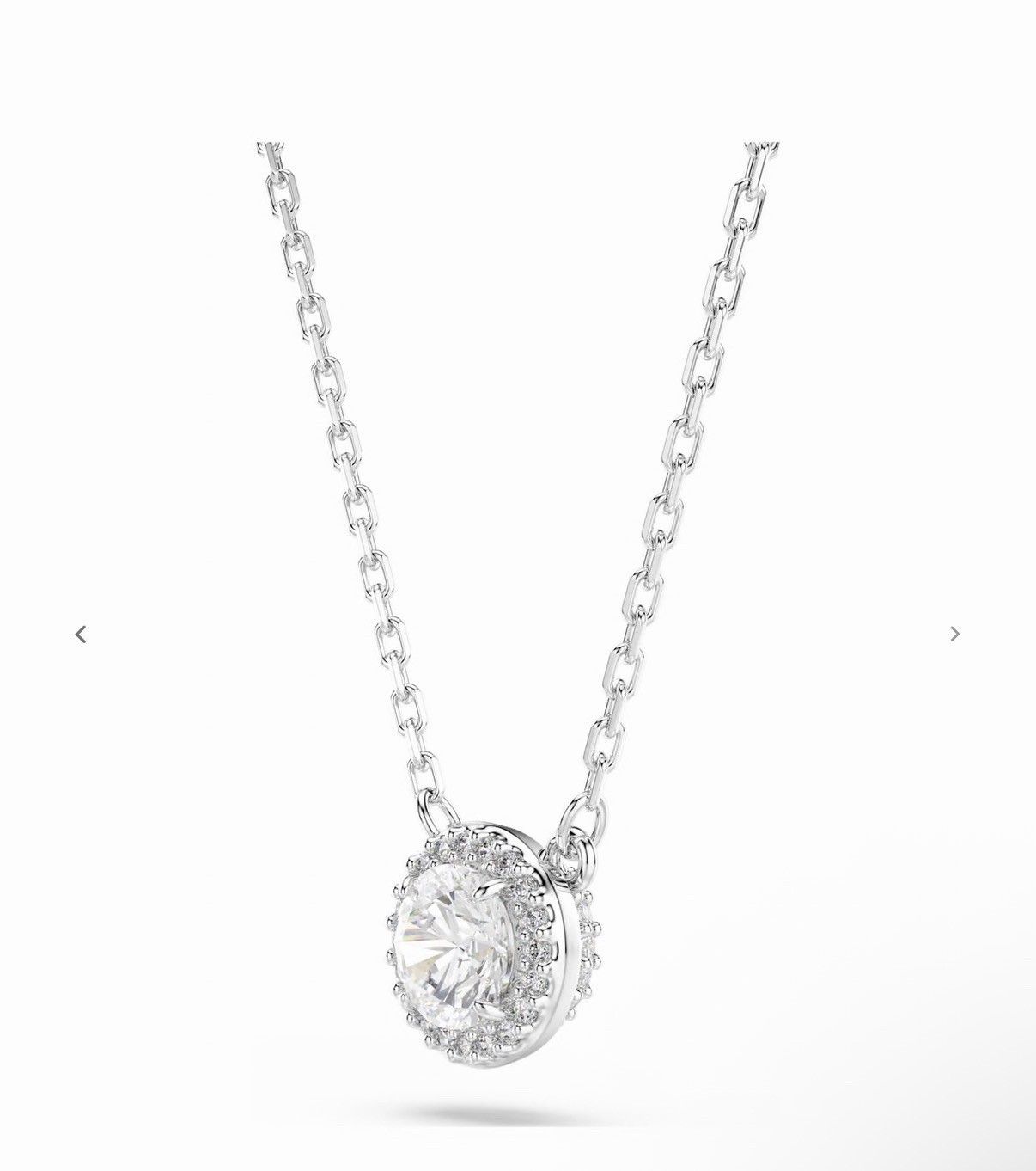Una Angelic Pendant Necklace for Women, Silver Round
