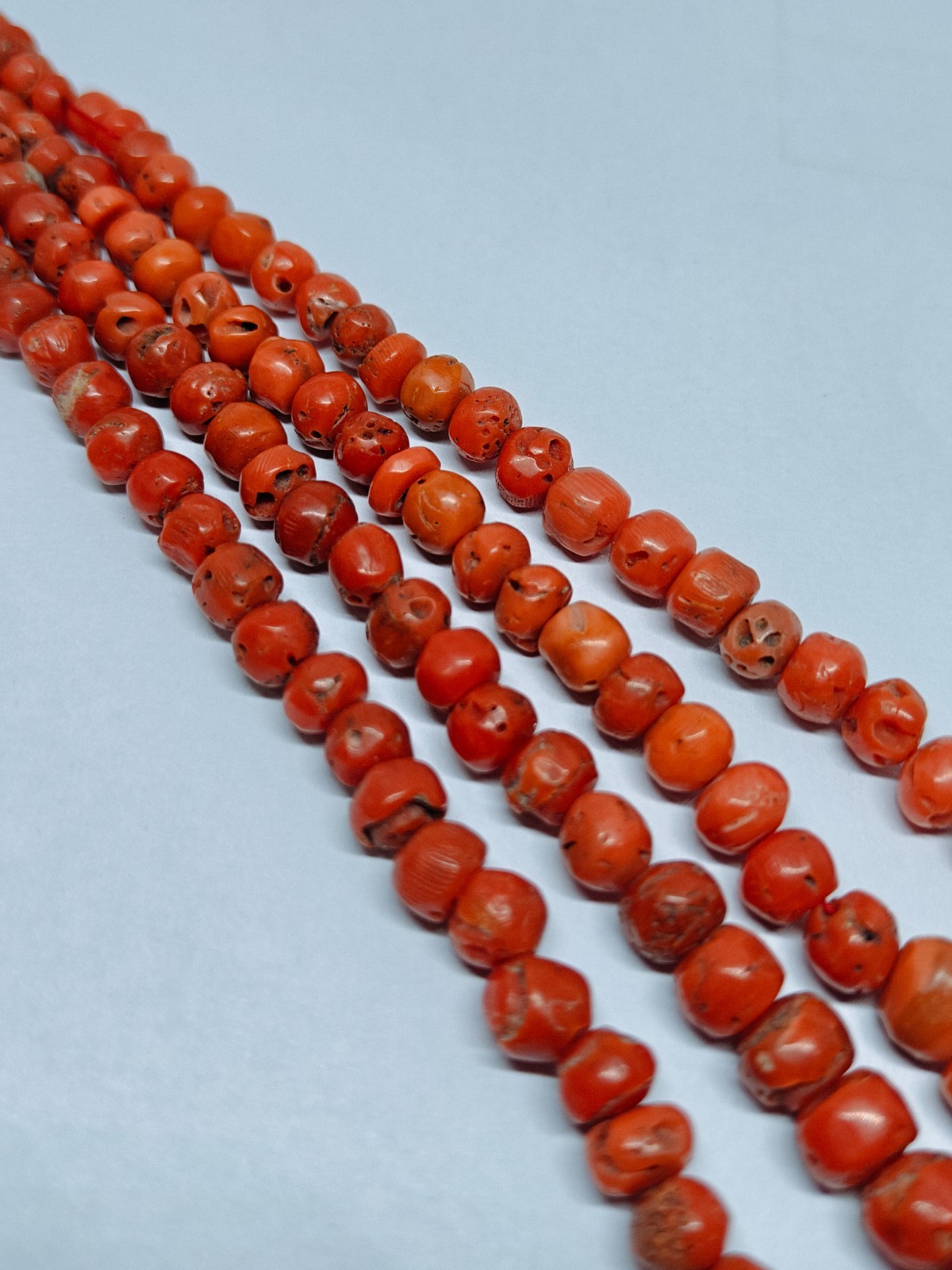 Natural Italian Red Coral Rondelle Beads Jewellery Making Gemstone One Strand.