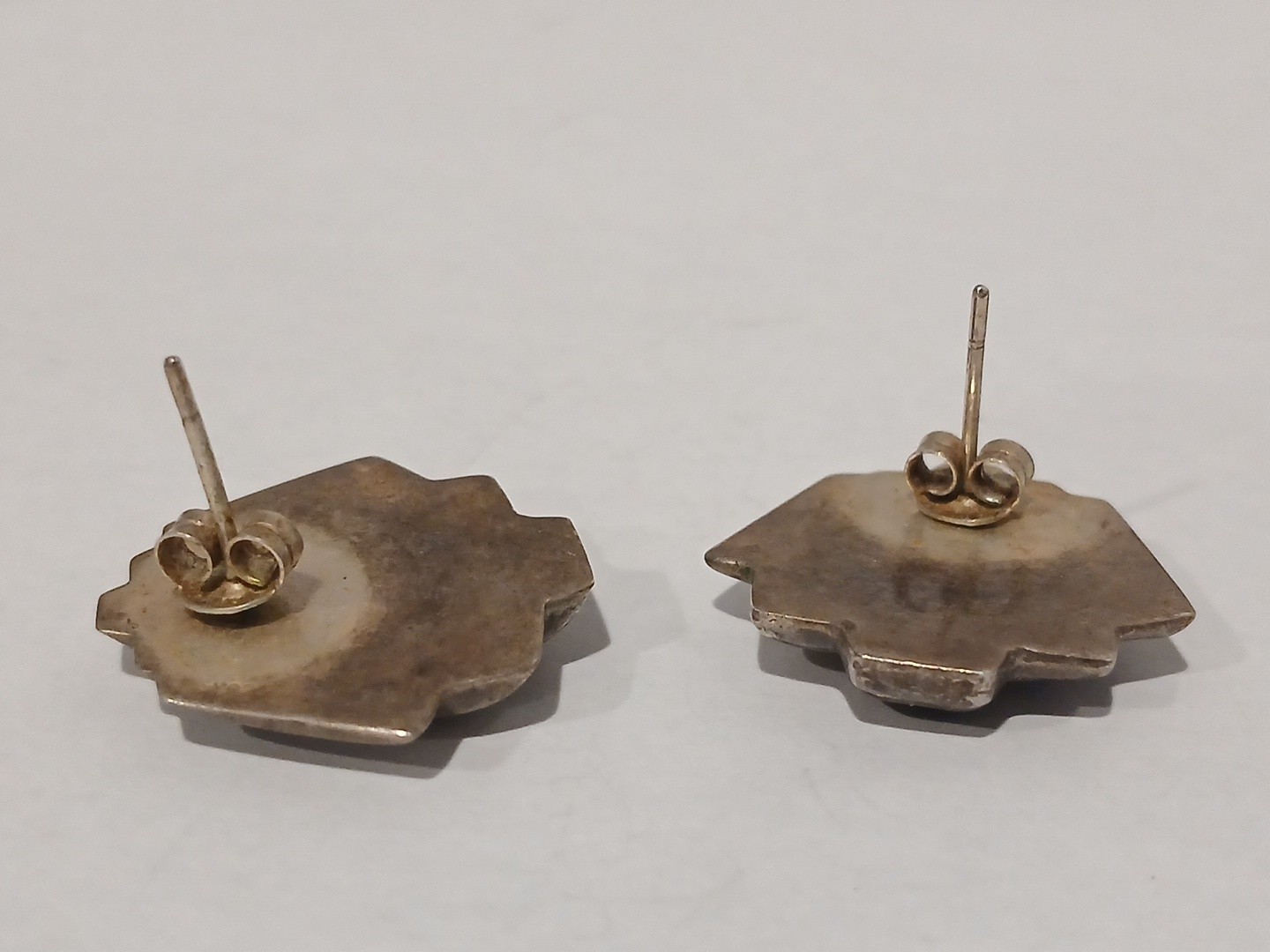 Vintage Shell Stone Sterling Silver Stud Earring Southwestern Lot Of 5 Pairs