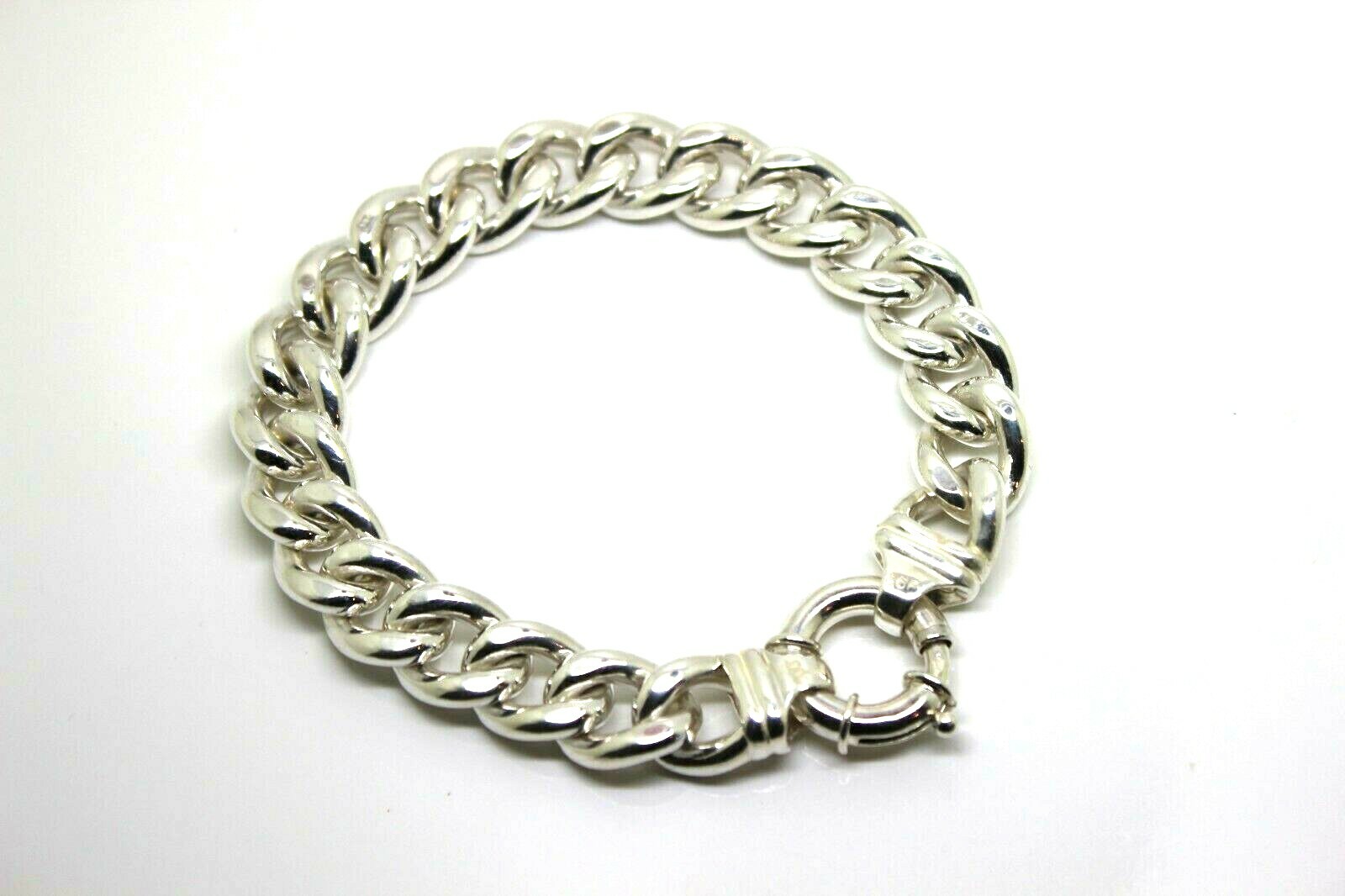 Fine Silver 999 Kerb Curb Bracelet 21cm 81.60Grams *Free Express Post In Oz