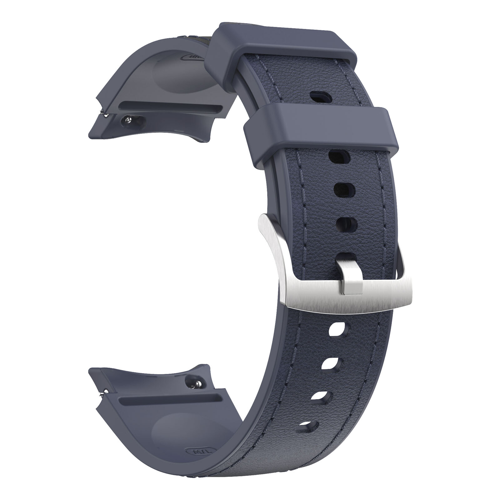 Silicone PU Leather Hybrid Watch Strap Sport Band For Galaxy Watch 7/6/5/4/FE