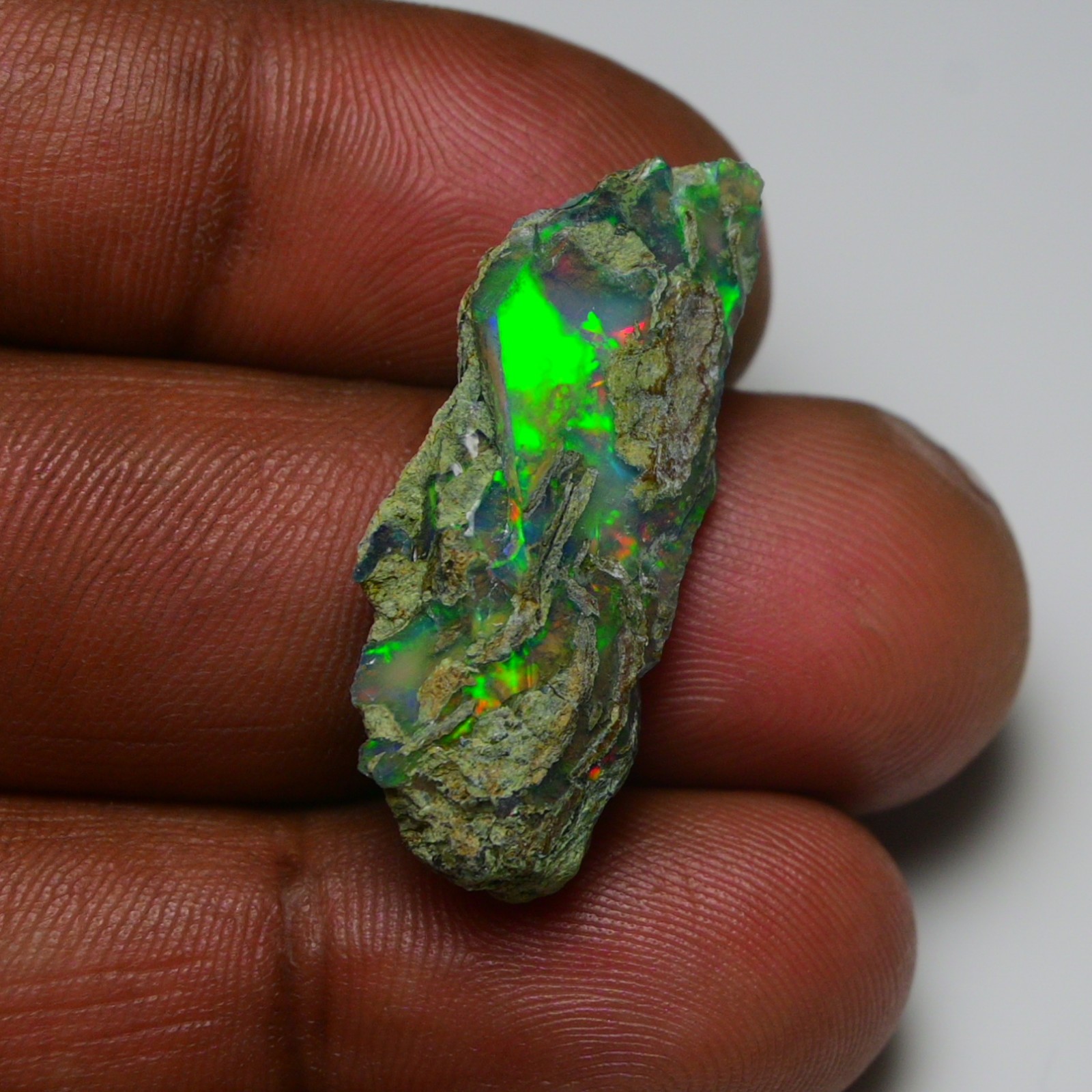 Jewelry Grade Black Opal Rough 21.25 Ct, Natural Ethiopian Opal Raw, Fire Opal