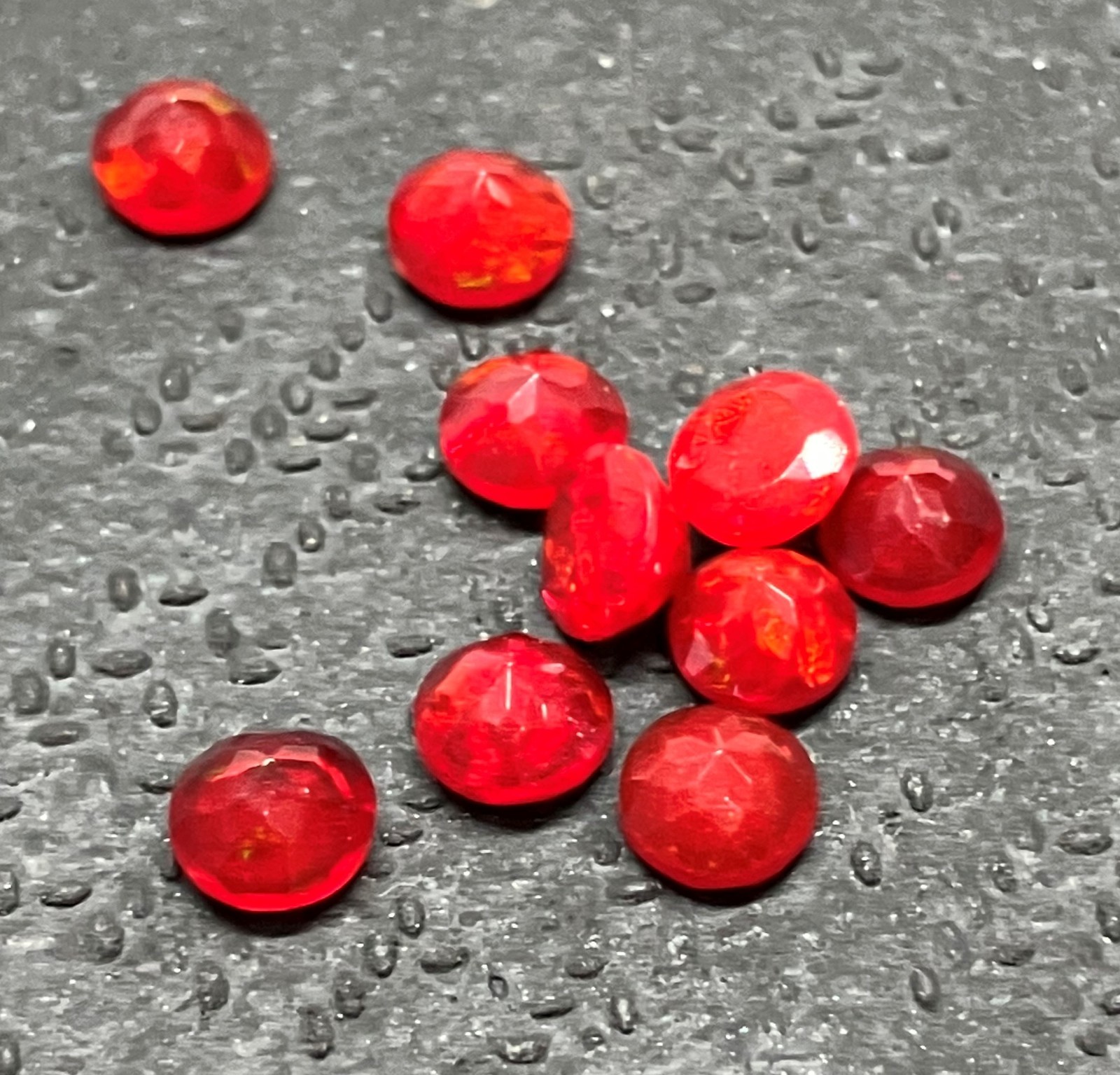 AAA Natural Ethiopian Red Fire Opal Round Cut Loose Gemstone For All Jewelry