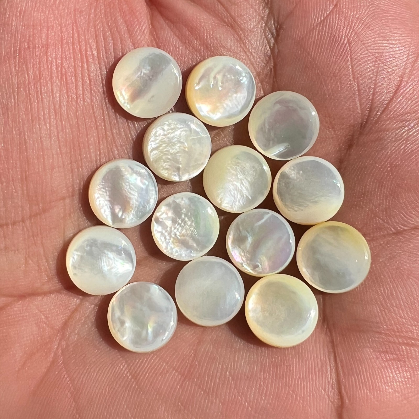 Natural Mother of Pearl Round 5×5 mm to 20×20 mm Cabochon Loose Gemstone Lot